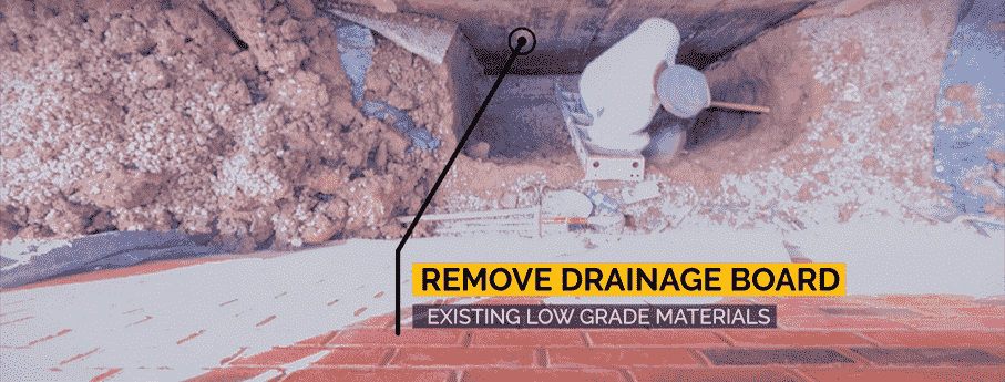 remove drainage board